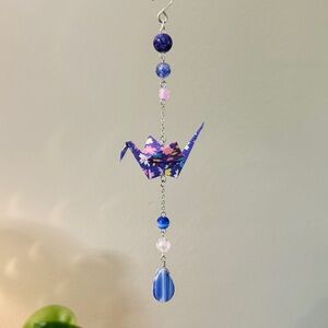 Hand Crafted Ornament #2225 - Small Origami Crane